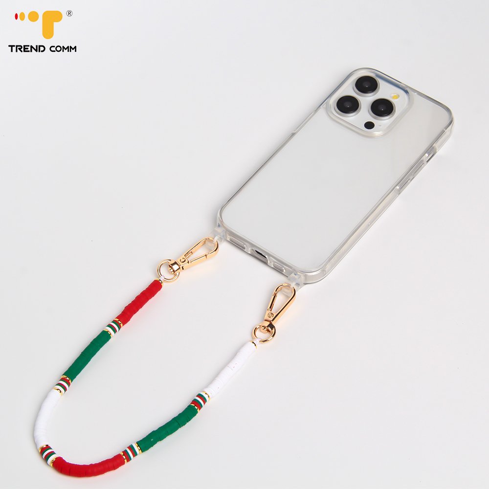 2024 DIY Christmas Cute Plastic Keychain Phone Chain Wrist Strap for Smartphone Case Mobile Phone Case with Rope Design