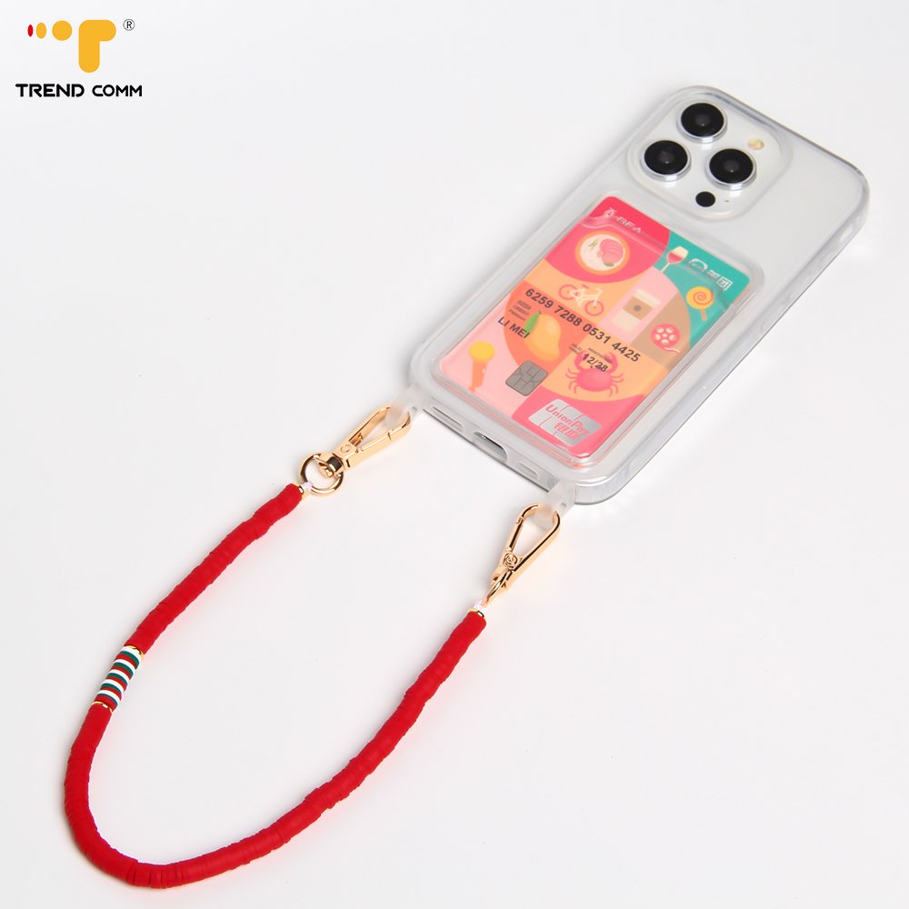 2024 DIY Christmas Cute Plastic Keychain Phone Chain Wrist Strap for Smartphone Case Mobile Phone Case with Rope Design