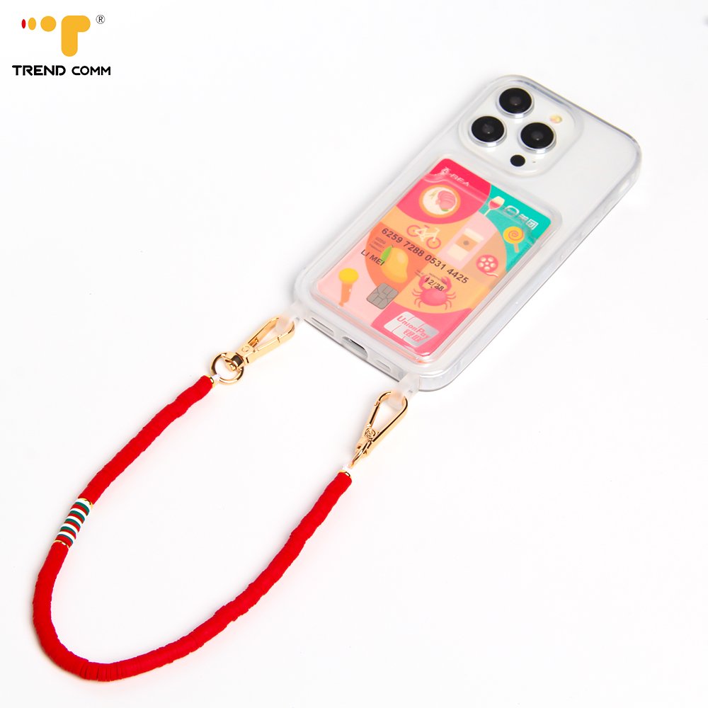 2024 DIY Christmas Cute Plastic Keychain Phone Chain Wrist Strap for Smartphone Case Mobile Phone Case with Rope Design