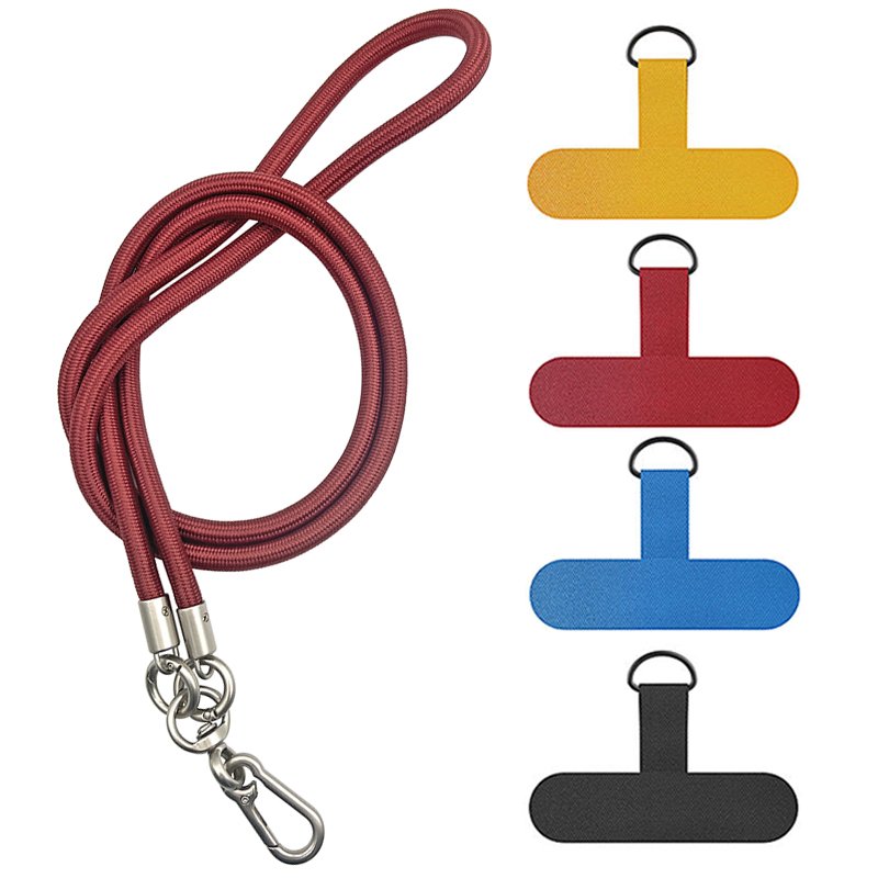 Custom Logo Universal Polyester Necklace Mobile Phone Strap Detachable Crossbody Patch Phone Chain Phone Lanyard