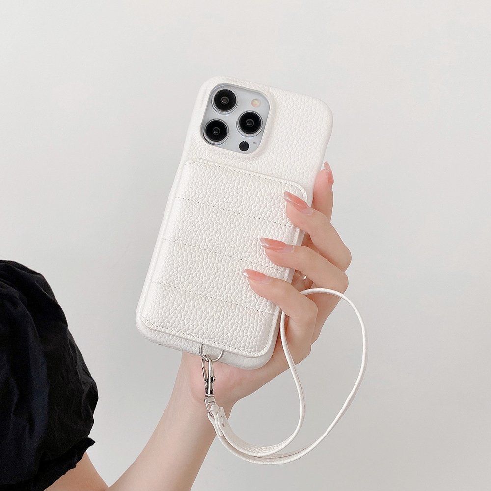 New Lychee Pattern Phone Cover For Oneplus 10 PRO Leather Wallet Card Holder Mobile Phone Case With Wrist Strap Phone Pouch