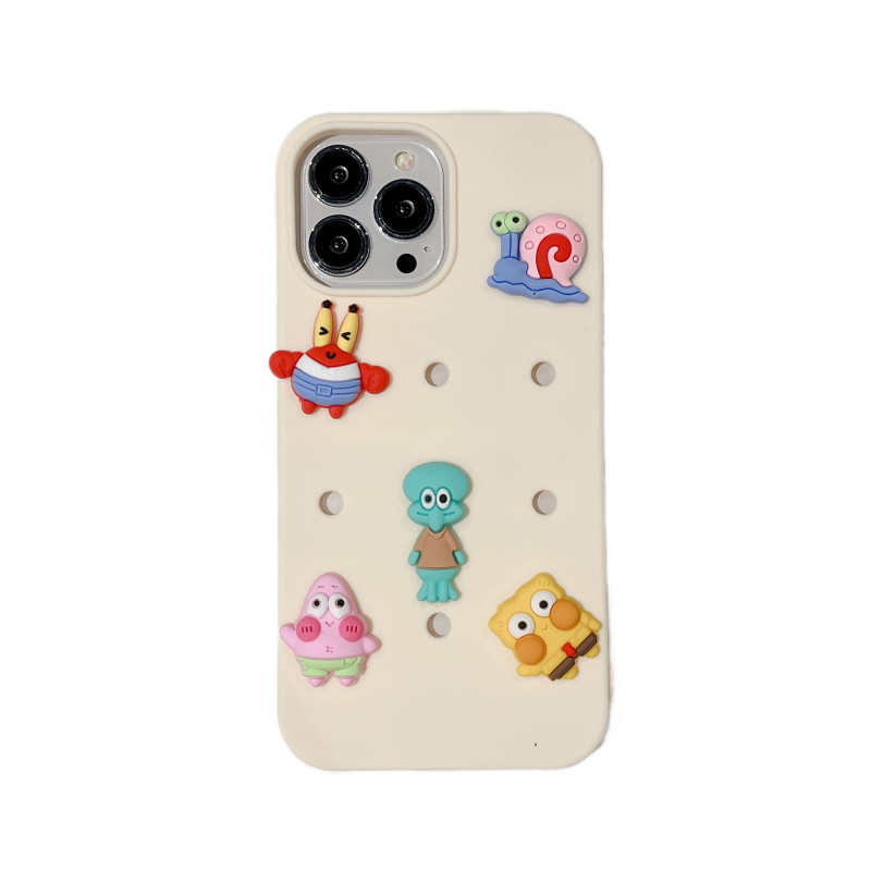 Newest DIY Detachable Phone Cases for iPhone 13 14 15 pro max Kids Girls Mobile Phone Covers with Decoration Charms Phone Bag