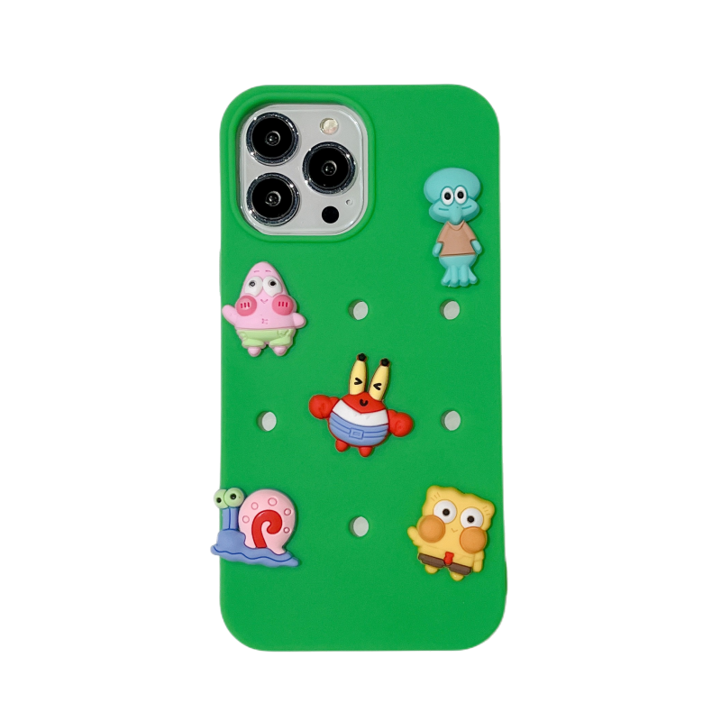 Newest DIY Detachable Phone Cases for iPhone 13 14 15 pro max Kids Girls Mobile Phone Covers with Decoration Charms Phone Bag