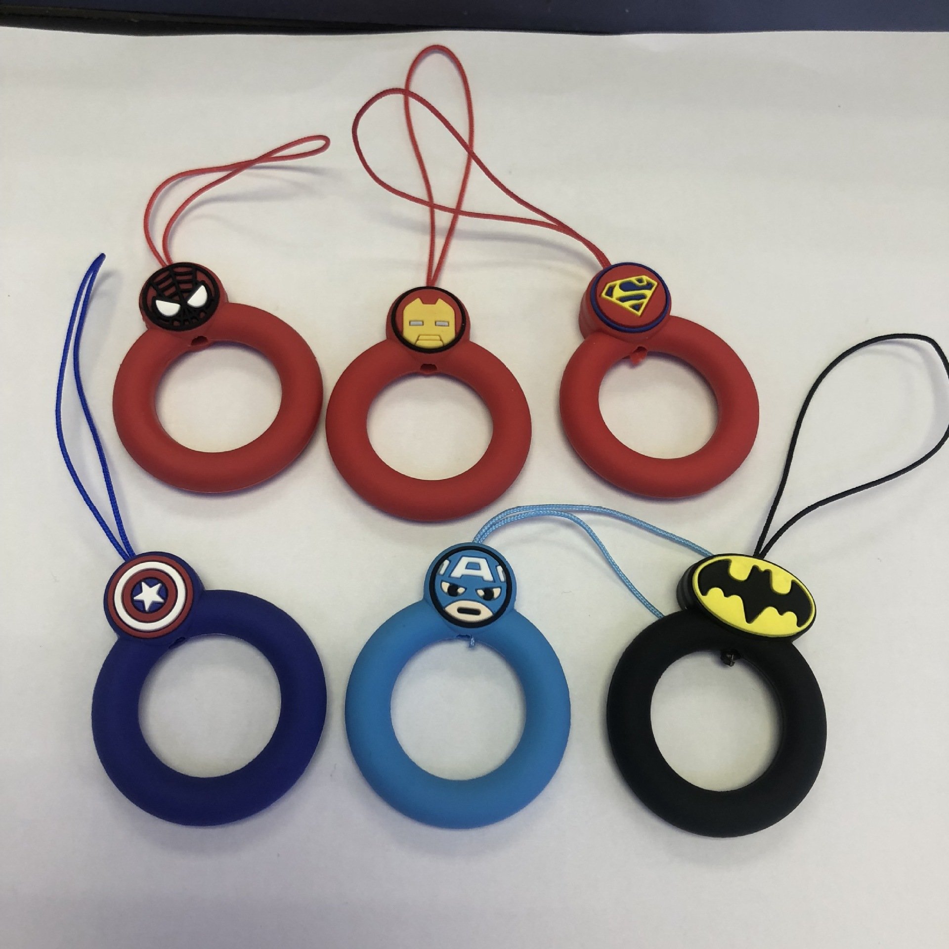 Silicone Cute Phone Lanyard for Keys Phones Strap for iPhone Airpods Case Keycord Finger Rings Cartoon Mobile Phone Accessories