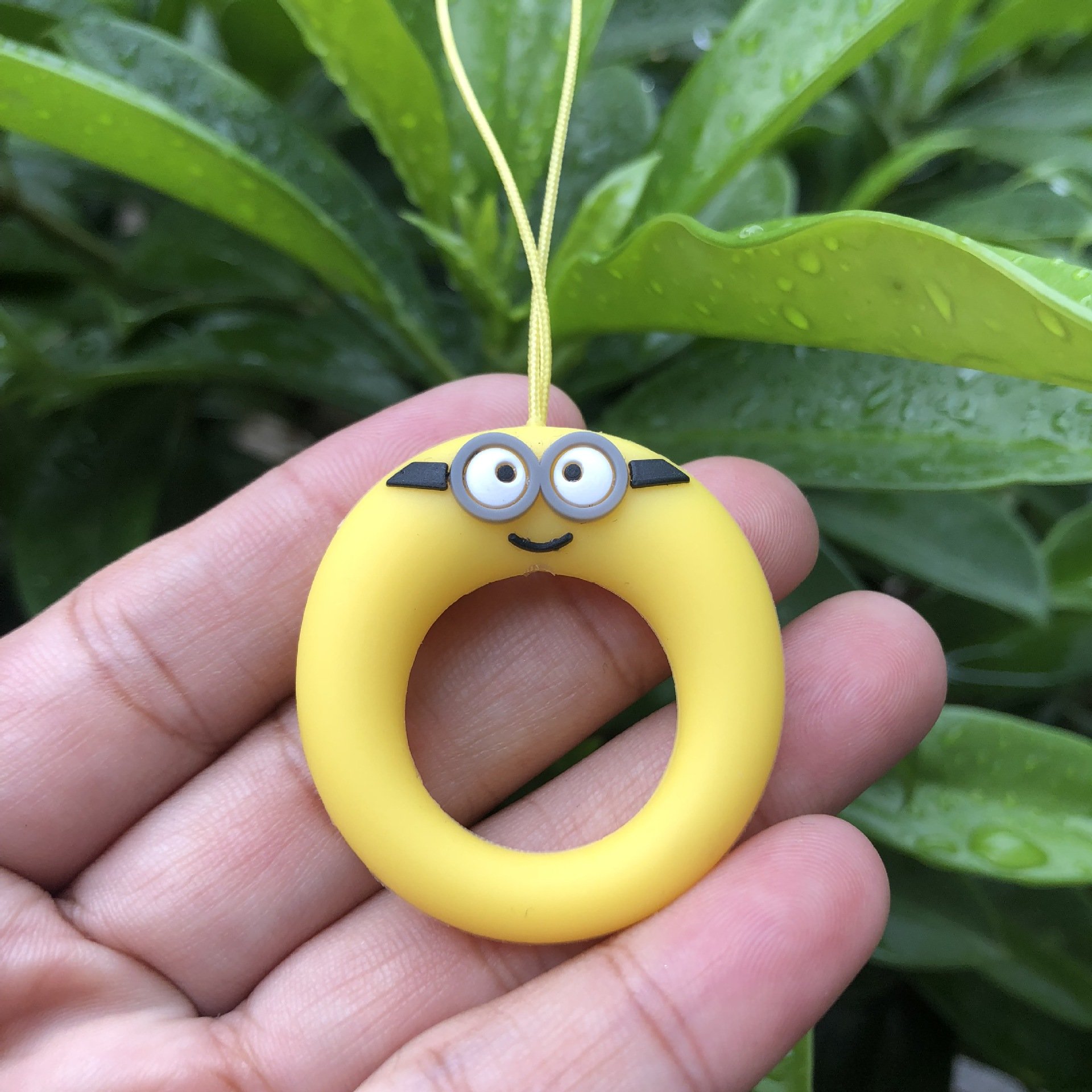 Silicone Cute Phone Lanyard for Keys Phones Strap for iPhone Airpods Case Keycord Finger Rings Cartoon Mobile Phone Accessories