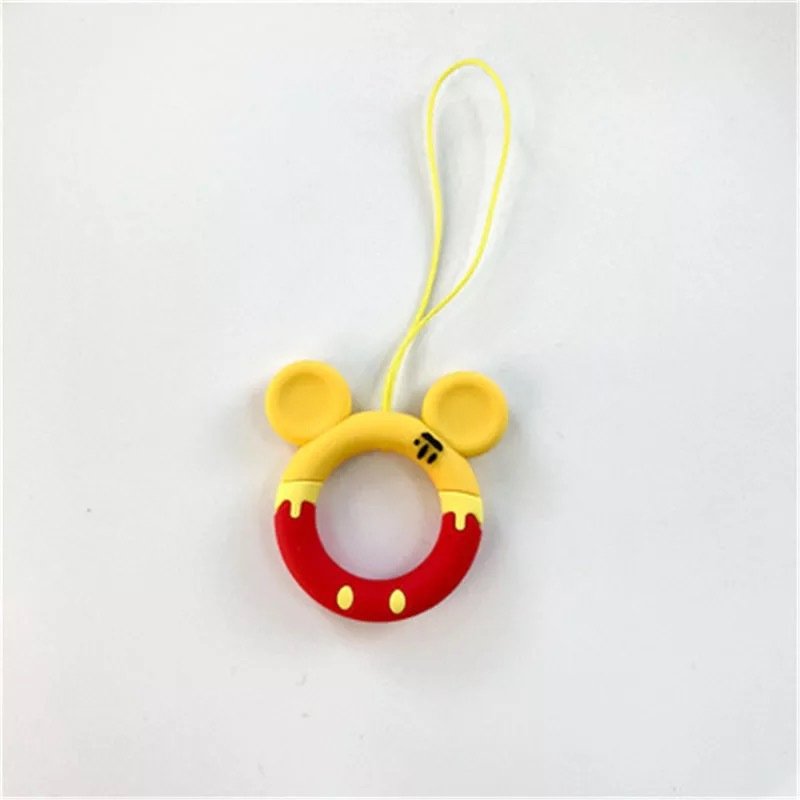 Silicone Cute Phone Lanyard for Keys Phones Strap for iPhone Airpods Case Keycord Finger Rings Cartoon Mobile Phone Accessories