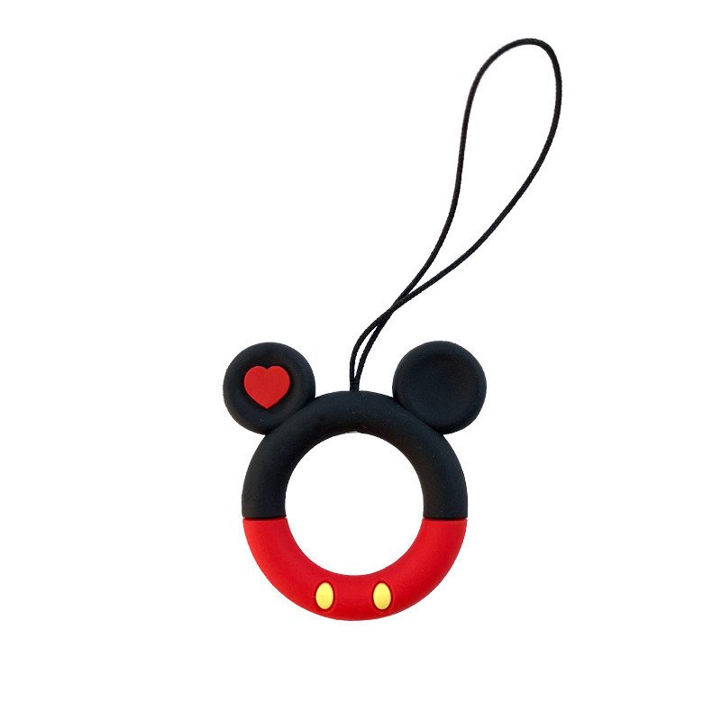 Silicone Cute Phone Lanyard for Keys Phones Strap for iPhone Airpods Case Keycord Finger Rings Cartoon Mobile Phone Accessories