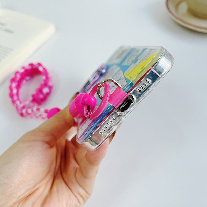 Popular Mobile Phone Strap Patch Gasket TPU Color Transparent Mobile Phone Chain Clip Clear T Shape Detachable Wrist Strap Pad