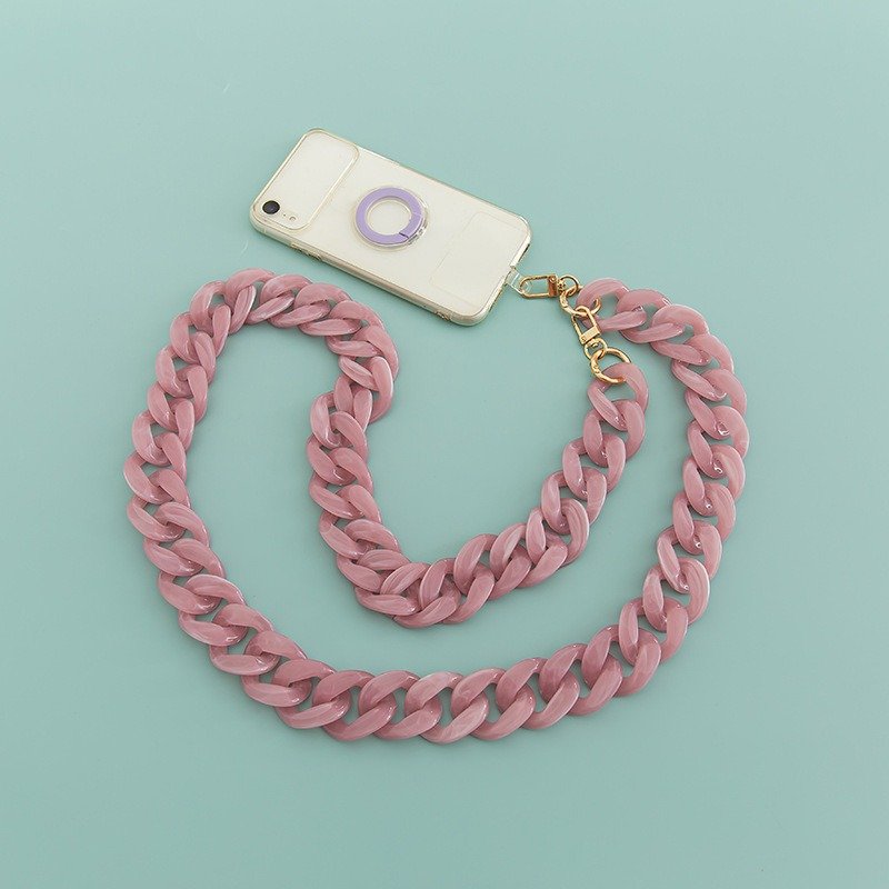 Wide Smartphone Chain Acrylic Cell Phone Necklace 120cm Thick Long Mobile Phone Strap Universal Phone Lanyard Crossbody Lanyard