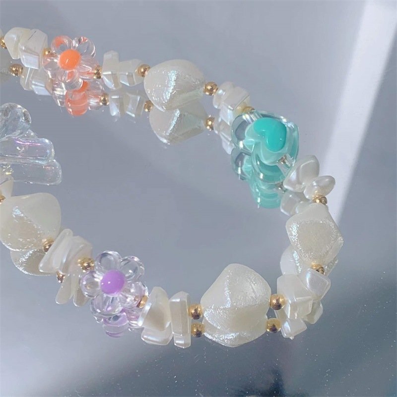 REWIN Fancy Handmade Flower Bowknot Unique Pearl Beaded Cellphone Wristlet Pendant Mobile Phone Chain Lanyard Keychain