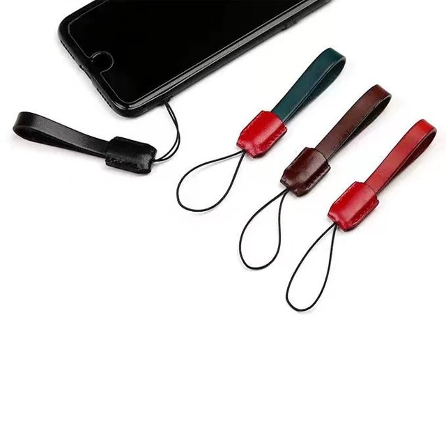 mobile phone lanyard leather Business Leather Hand Rope Minimalist Mobile Phone Lanyard