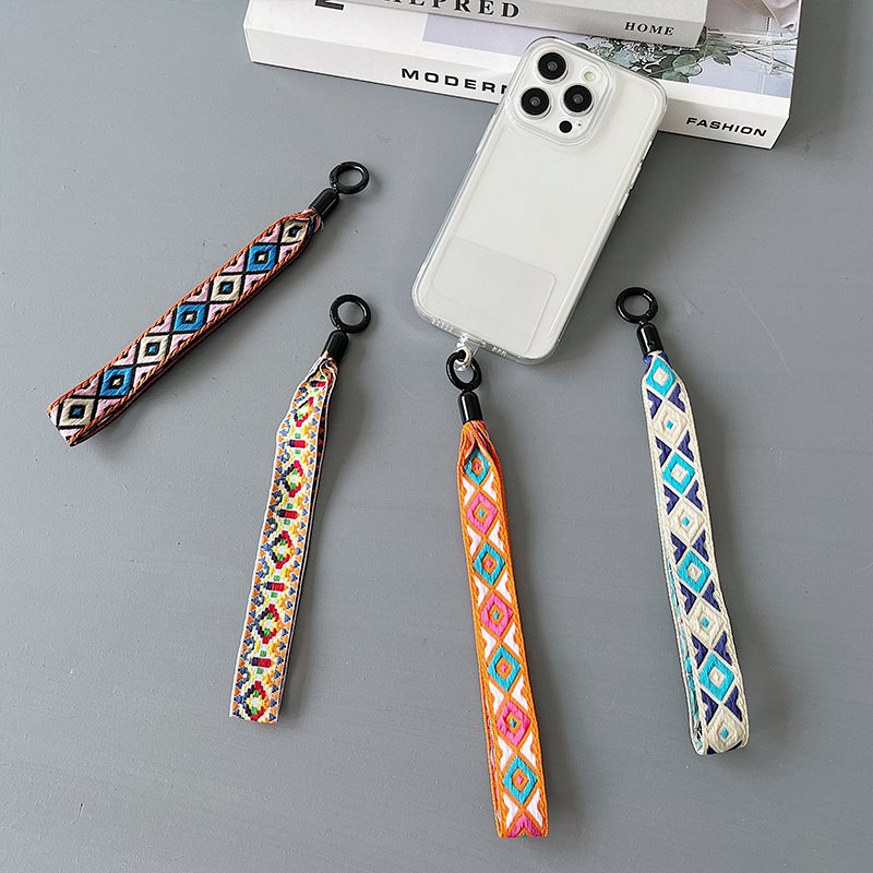Short Wrist Band Mobile Phone Strap for Men Women Portable Handgrip Anti-Lost Keychain Personalized Style Mobile Phone Rope