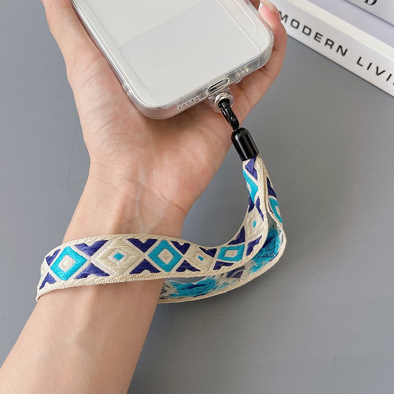 Short Wrist Band Mobile Phone Strap for Men Women Portable Handgrip Anti-Lost Keychain Personalized Style Mobile Phone Rope