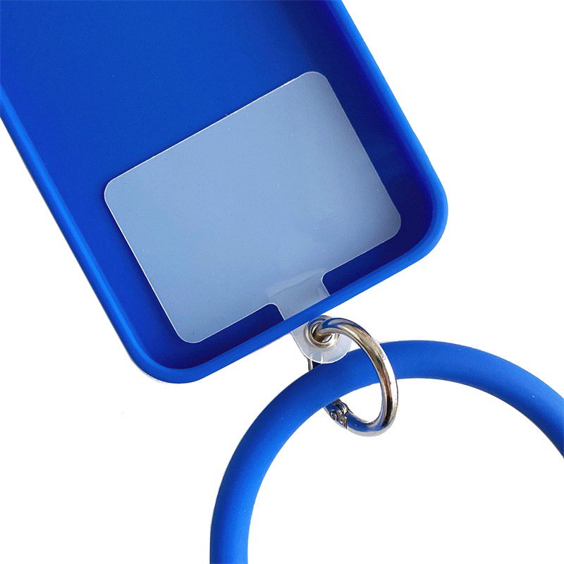 silicone phone chain Anti-Lost Colorful Circle Soft Silicone Bracelet Keychain Mobile Phone Case Accessories Cellphone Strap