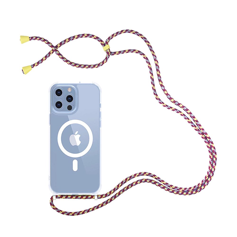 Strap Case Compatible with Magnetic Crossbody Detachable Neck Lanyard Transparent Magnetic Lanyard Phone Case For iPhone 16 15