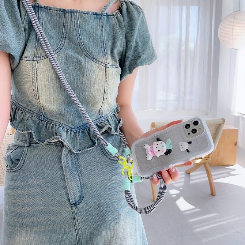 Premium Quality Cute Phone Strap Cell Mobile Wrist Strap Phone Lanyard with Patches