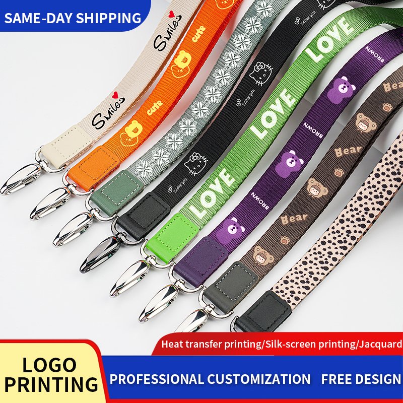 Custom Universal Nylon Crossbody Cellphone Strap with Hanging Rope Logo Customizable Mobile Phone Lanyard