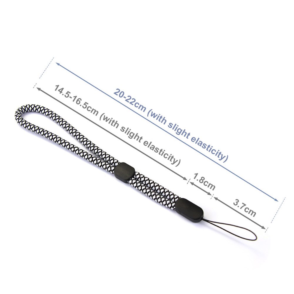 Outdoor Travel Climbing Lanyard Nylon Cell Mobile Lanyard Phone Strap Wrist Rope With Tab Patch