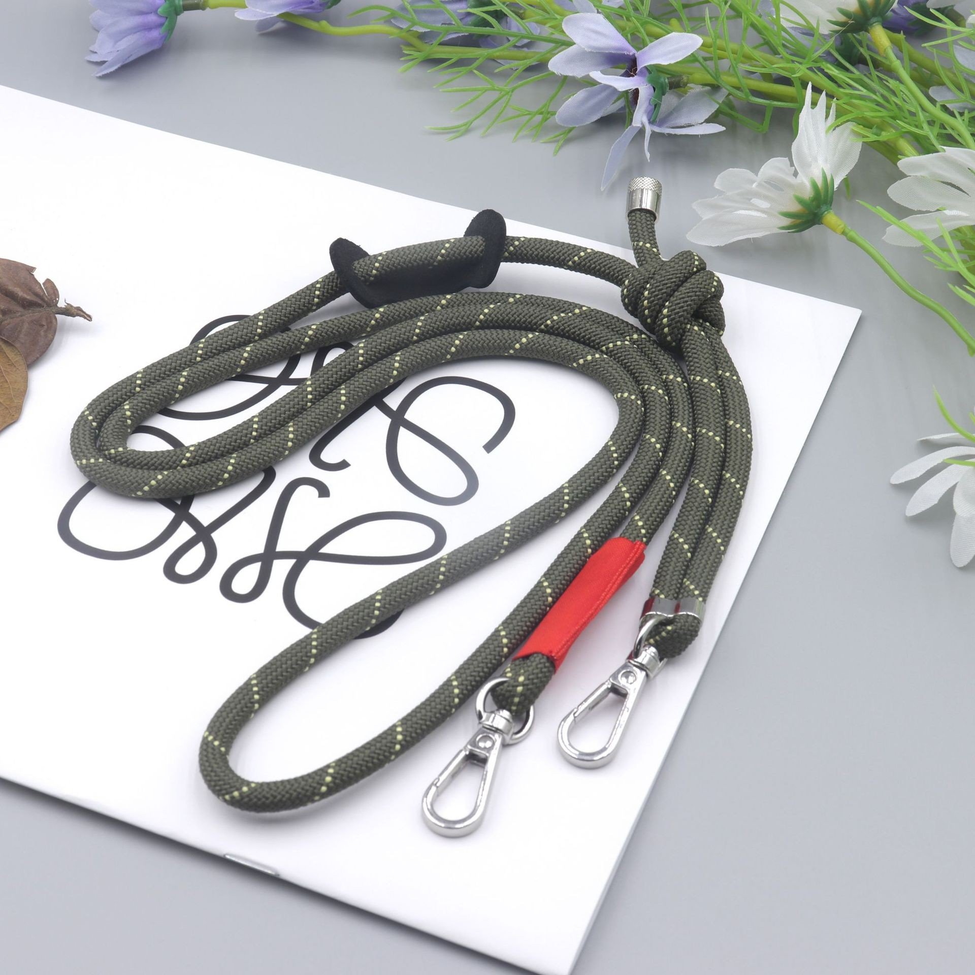 Customizable color logo 6mm soft polyester phone lanyard with carabiner Suitable for anti loss of mobile phones