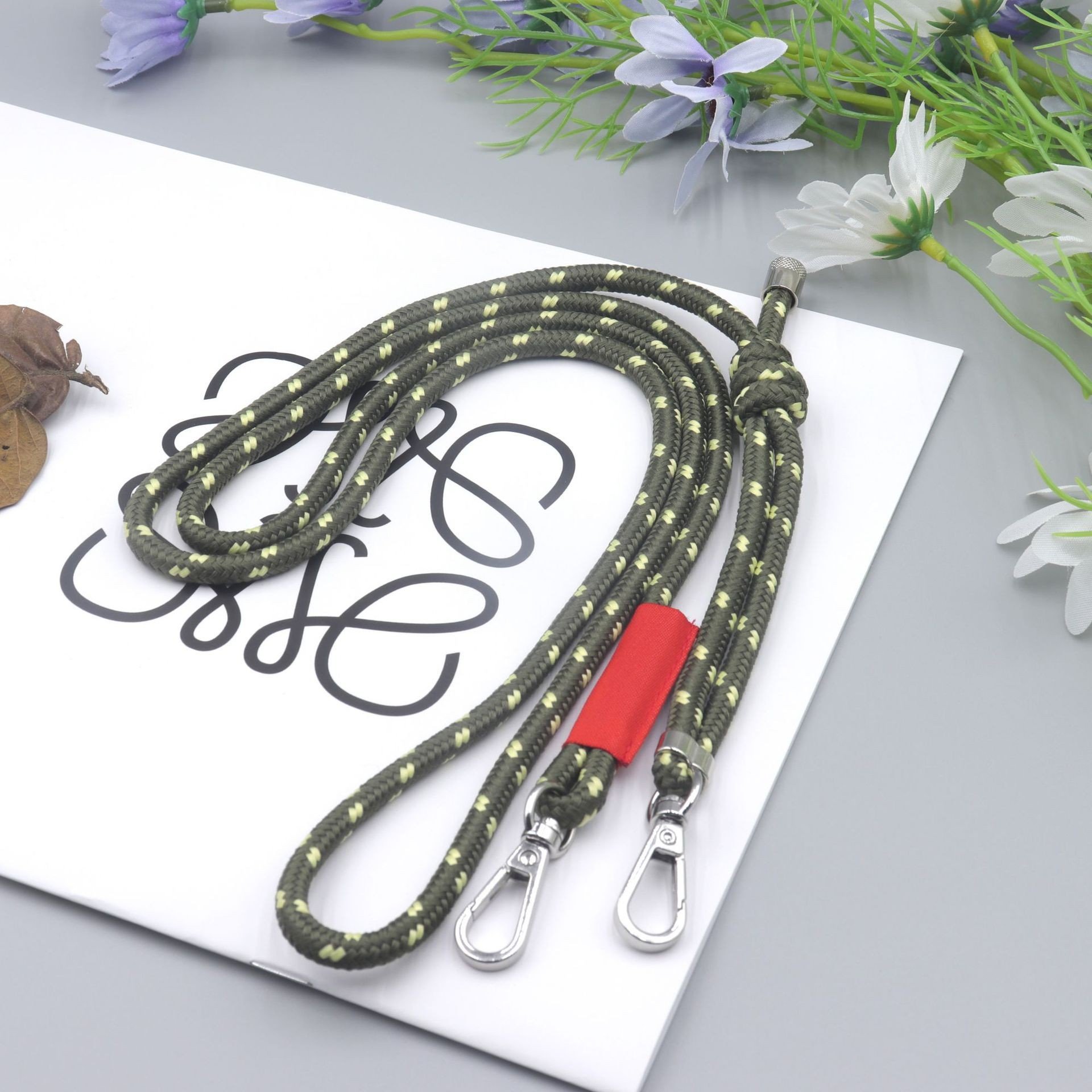 Customizable color logo 6mm soft polyester phone lanyard with carabiner Suitable for anti loss of mobile phones