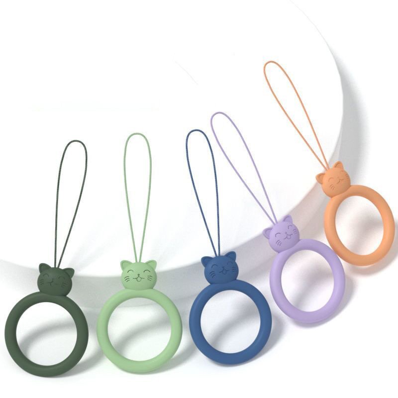 Wholesale Liquid Silicone Cell Phone Ring Strap Mobile Phone Finger Ring Lanyard