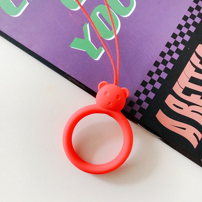 Wholesale Liquid Silicone Cell Phone Ring Strap Mobile Phone Finger Ring Lanyard