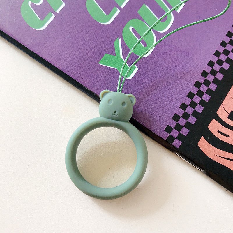 Wholesale Liquid Silicone Cell Phone Ring Strap Mobile Phone Finger Ring Lanyard