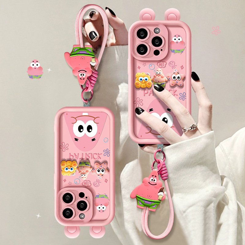 Wholesale 3D Cute Cartoon Sling TPU Phone Case iPhone 15 13 Pro 11 Pro Max S Max 8 Plus Soft Shell Starry Pattern Super Case