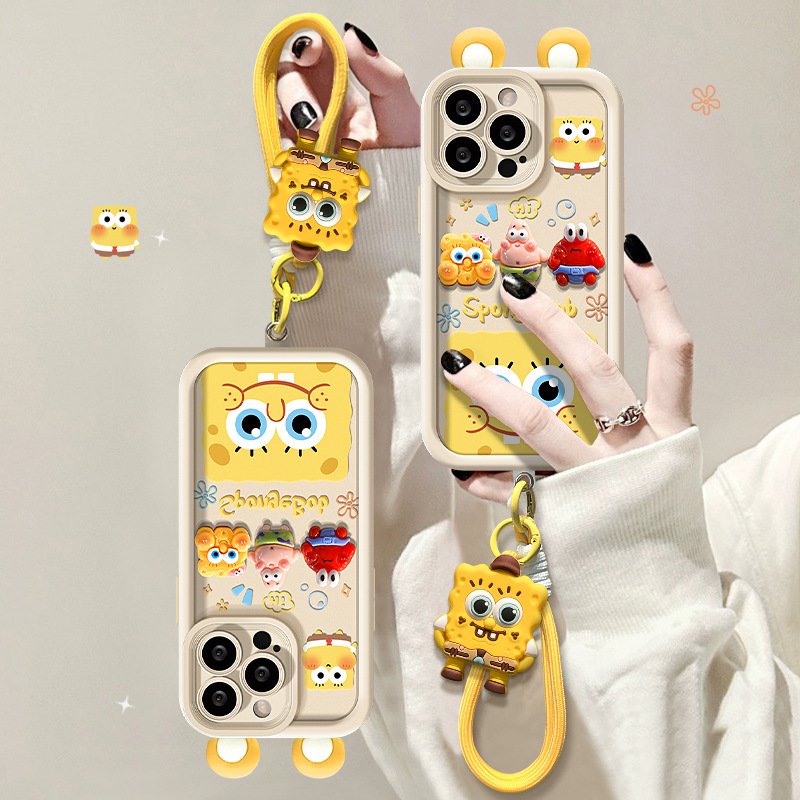 Wholesale 3D Cute Cartoon Sling TPU Phone Case iPhone 15 13 Pro 11 Pro Max S Max 8 Plus Soft Shell Starry Pattern Super Case