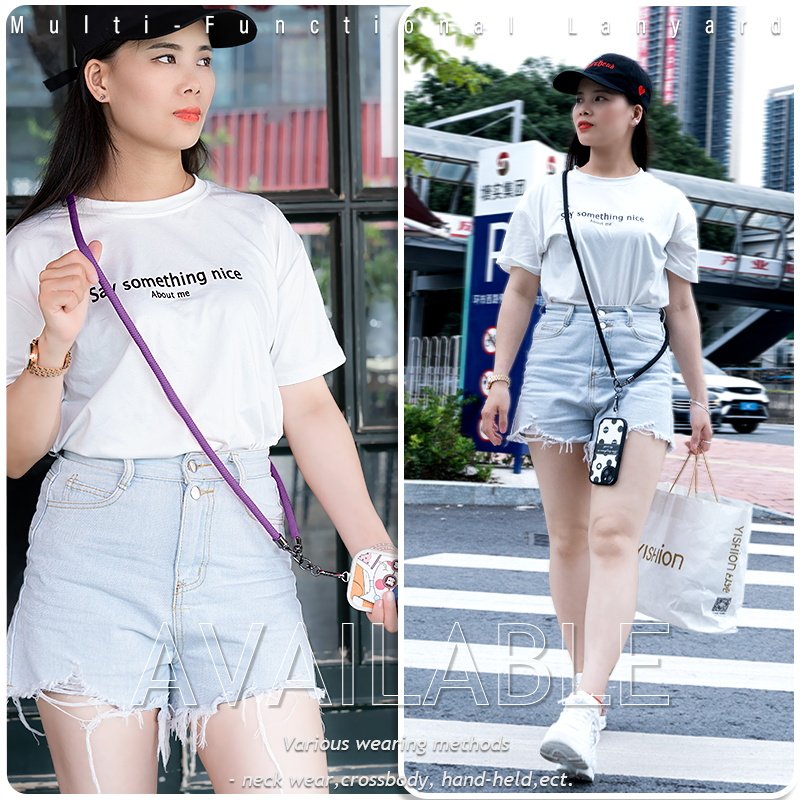 Nylon Braided Cross-Body Mobile Phone Lanyard High-End Strong and Durable Diagonal Span Strap for Hanging Neck