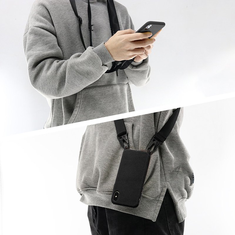 High Quality Shockproof Cover with Crossbody Strap iPhone 15/14/13/12/16 Pro Max Lanyard Compatible with Samsung