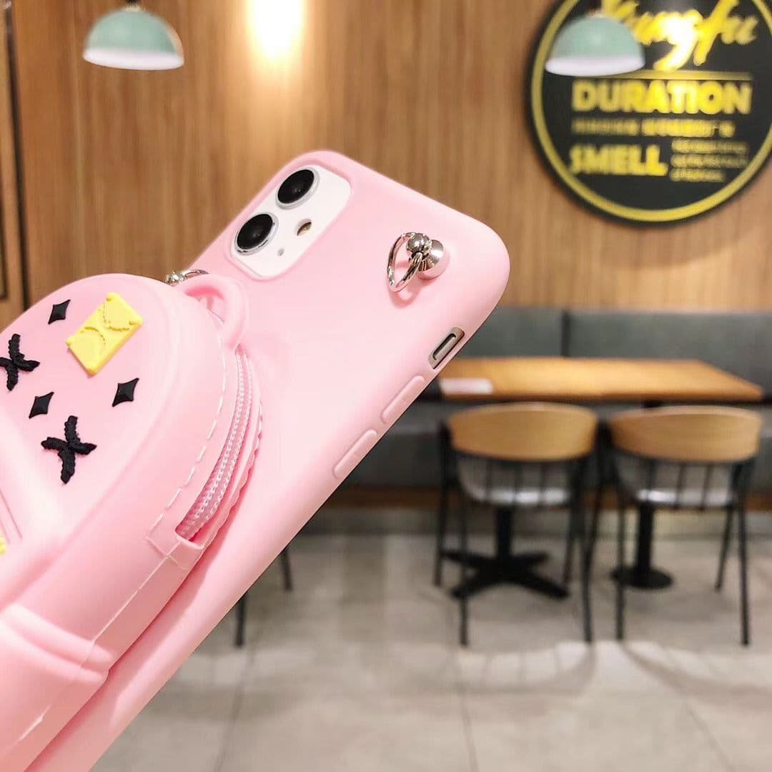 With Crossbody Strap Wallet Bag 3D Cute Luxury Girl Women Silicone Phone Case Cover For Iphone X Xs 11 12 13 14 15 Plus Pro Max