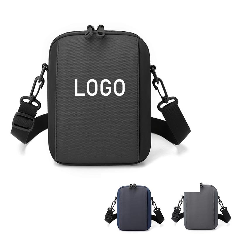 Custom printed logo mens designer messenger bag men's crossbody two tone leather box shape shoulder bag side bags for men