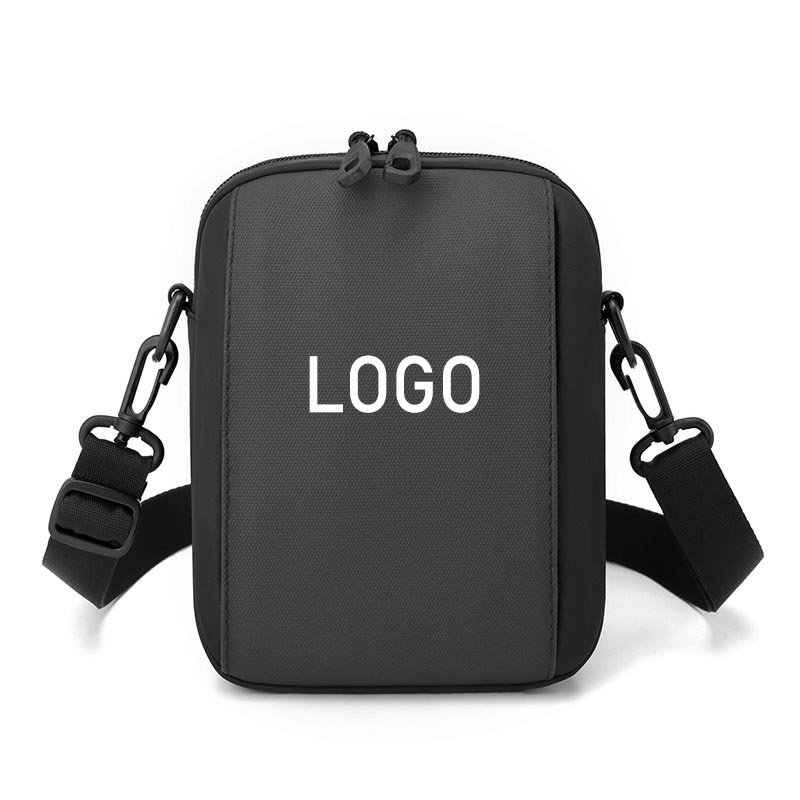 Custom printed logo mens designer messenger bag men's crossbody two tone leather box shape shoulder bag side bags for men