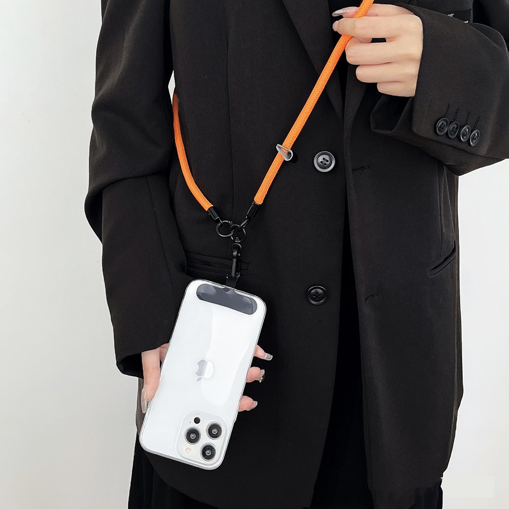 Wholesale High Quality Phone Strap Universal Lanyard with Patch Shoulder Neck Strap Crossbody Braided Nylon for All Phone Models