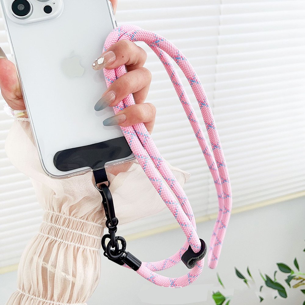 Wholesale High Quality Phone Strap Universal Lanyard with Patch Shoulder Neck Strap Crossbody Braided Nylon for All Phone Models