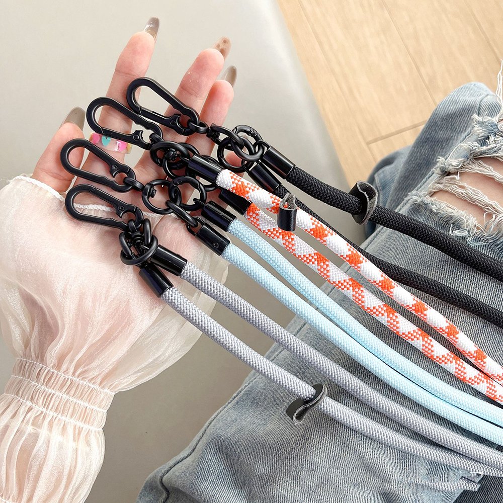 Wholesale High Quality Phone Strap Universal Lanyard with Patch Shoulder Neck Strap Crossbody Braided Nylon for All Phone Models