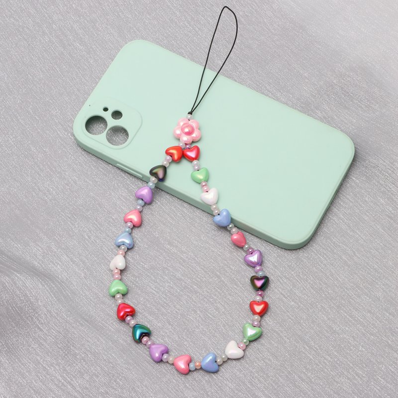 Colorful Pearl Phone strap Acrylic Chain For Bags Chain handbag Strap Acrylic Bag Chains DIY phone lanyard