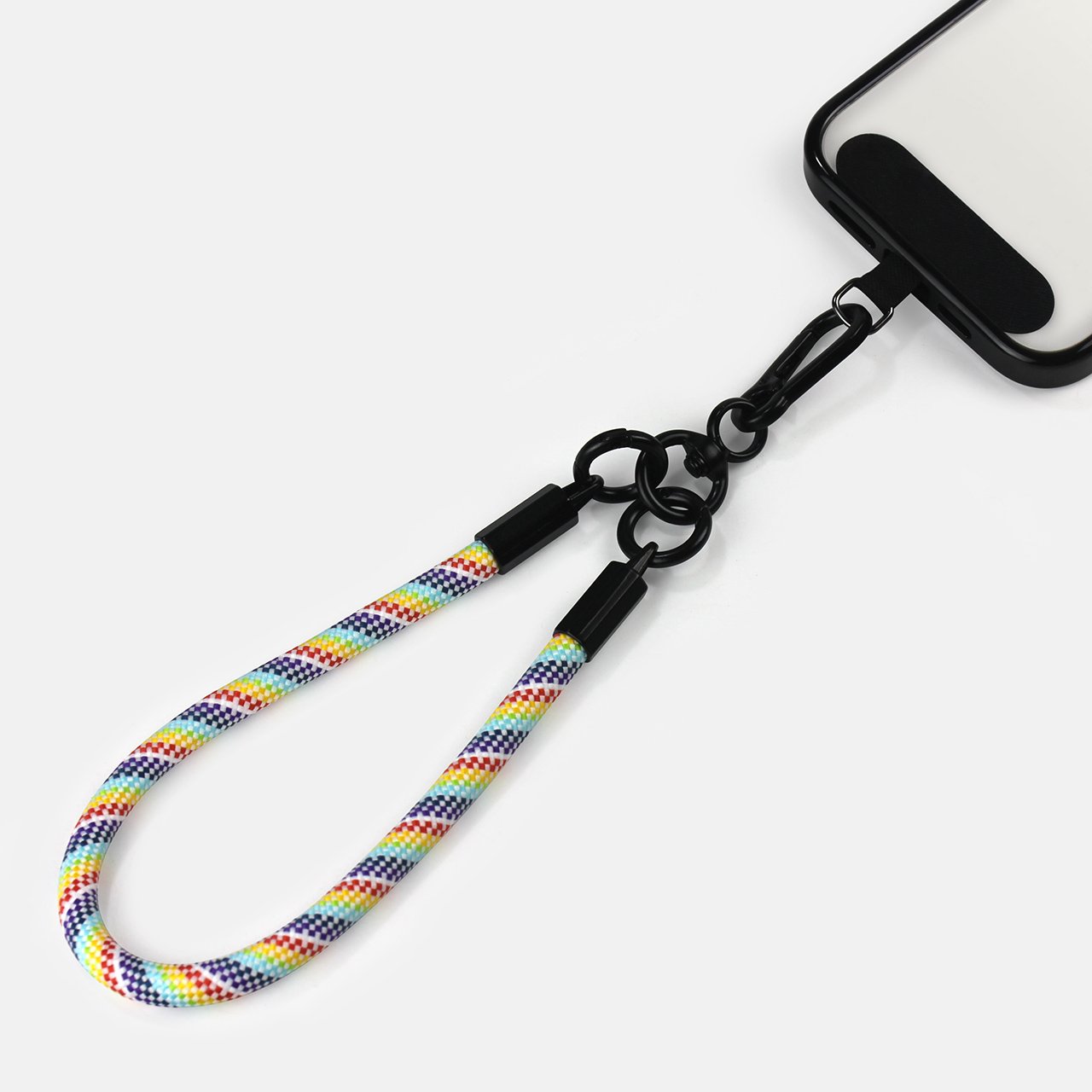 Nylon Mobile Phone Chain Adjustable Phone Charm With Lanyard Patch Anti-lost Chain Cellphone Strap For iPhone 16 15 14 pro max