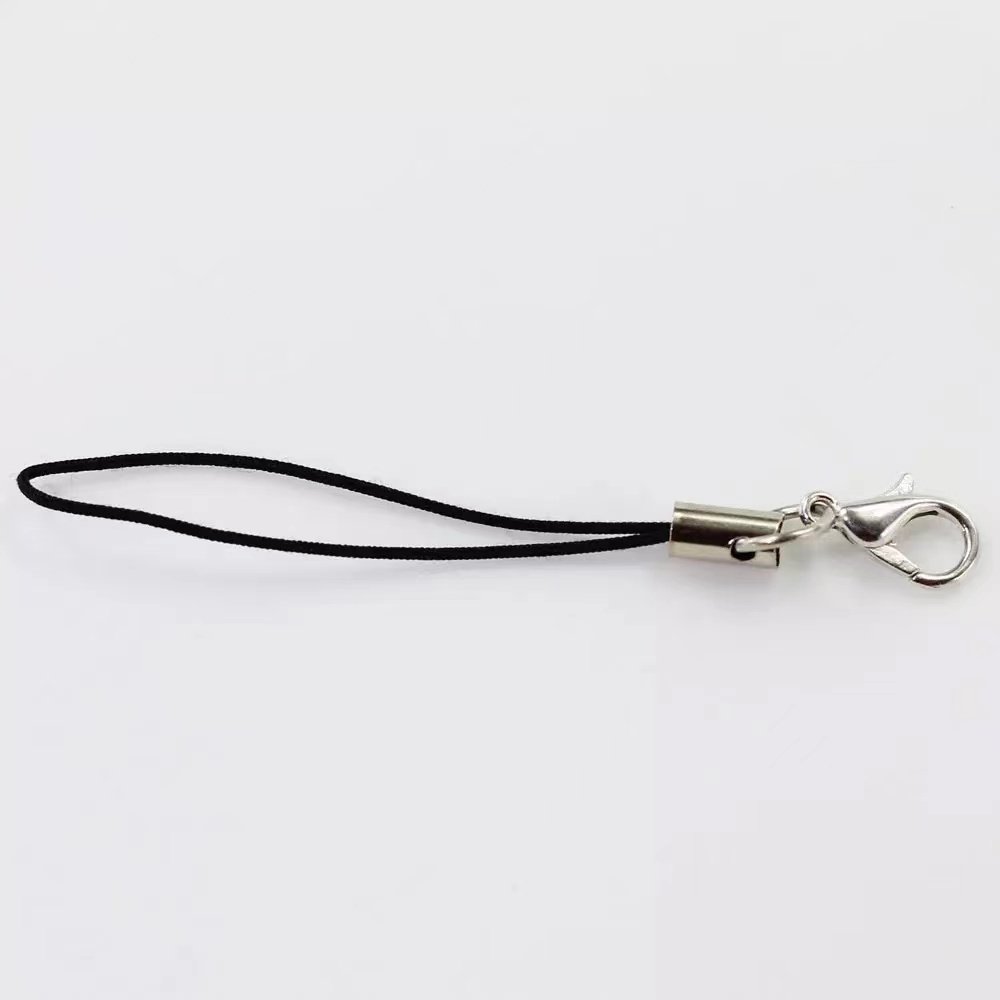 Black Lobster Clasp Lanyard Strap Cord Mobile Straps Charm Nylon Key Ring Chain 100pcs in bag Lanyard