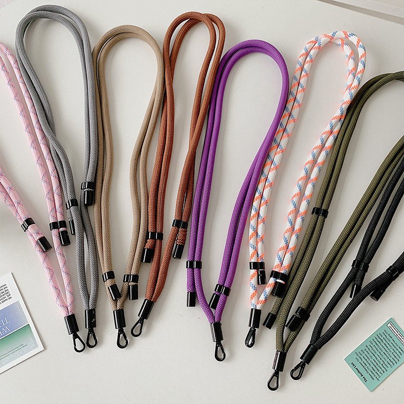 Custom Black and White Oblique Mobile Phone Lanyard Professional Polyester Material for Phone Storage