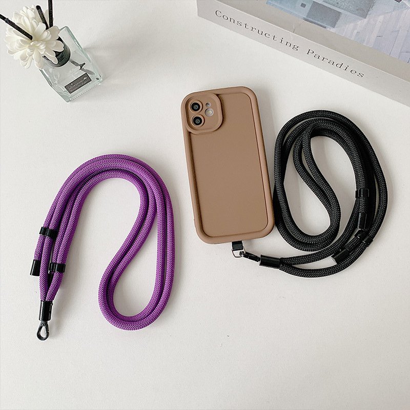 Custom Black and White Oblique Mobile Phone Lanyard Professional Polyester Material for Phone Storage