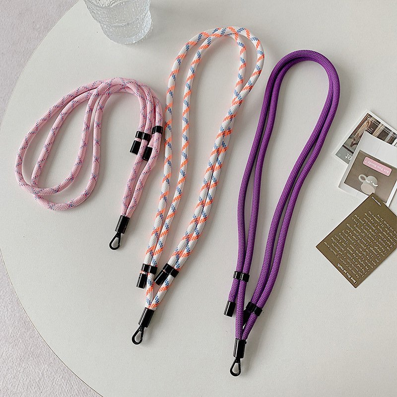 Custom Black and White Oblique Mobile Phone Lanyard Professional Polyester Material for Phone Storage
