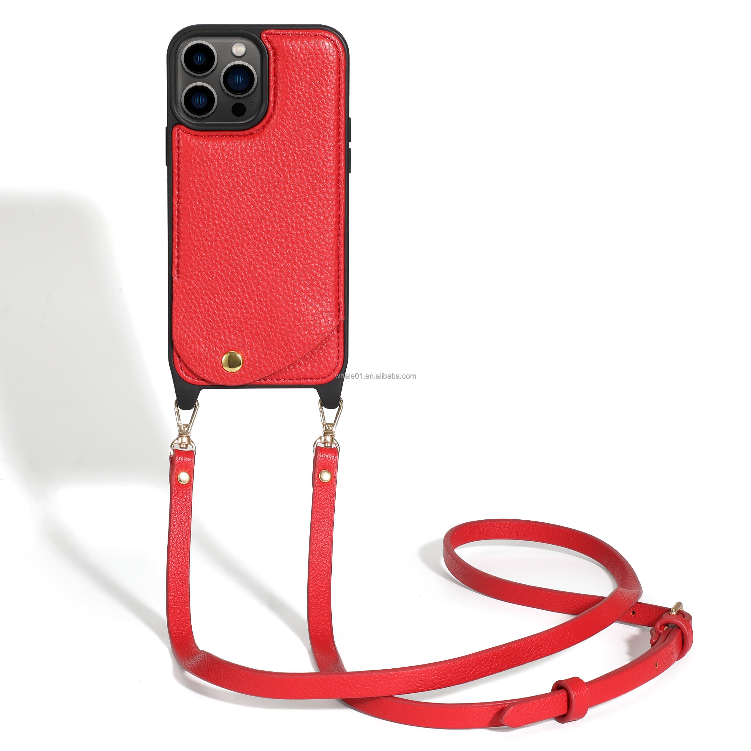 cellphone lanyard mobile phone strap charm chain phone strap with zippered pouch for iphone