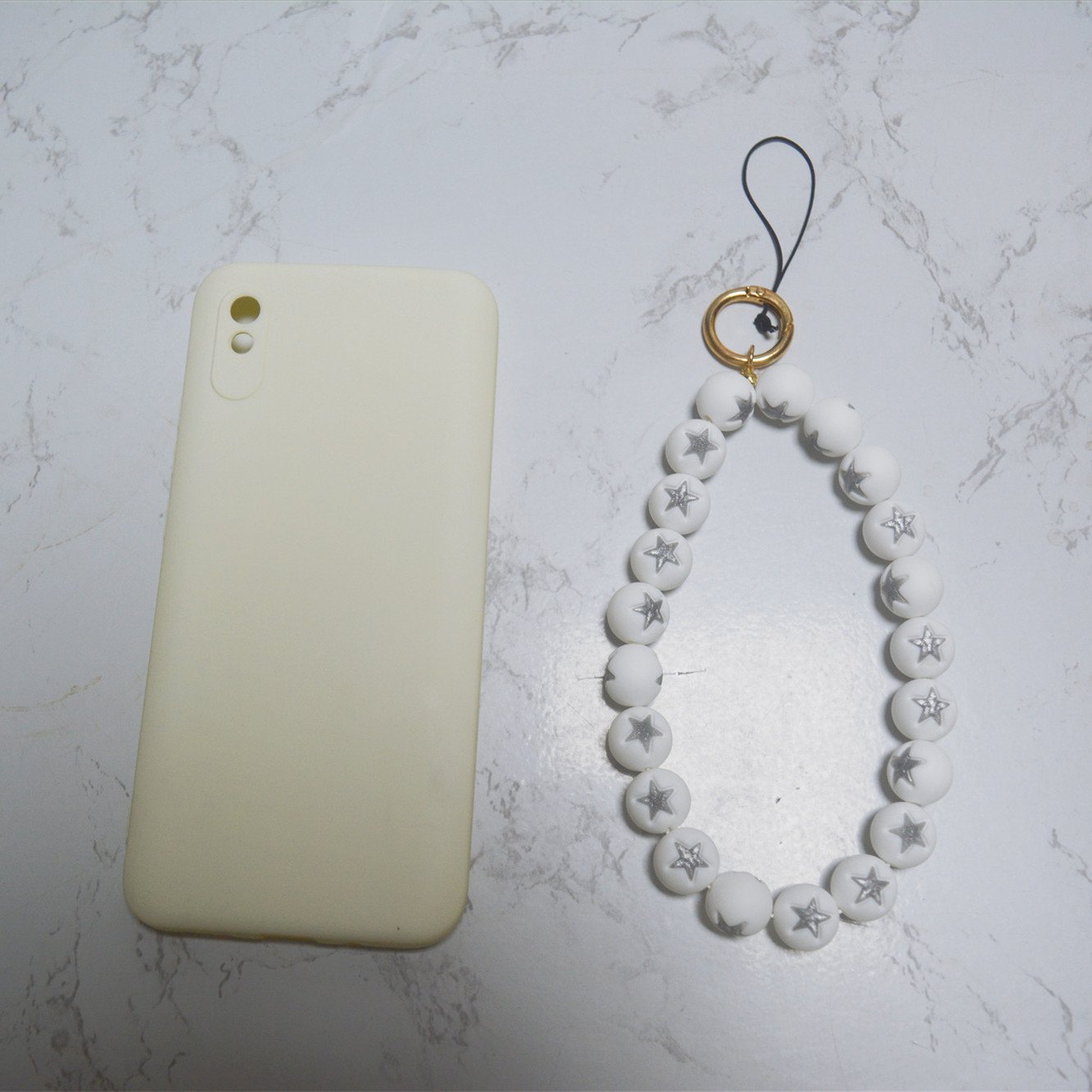 White mobile phone strap Silicone chain wrist strap phone case phone case strap Silicone bag chain for Girl and Boy