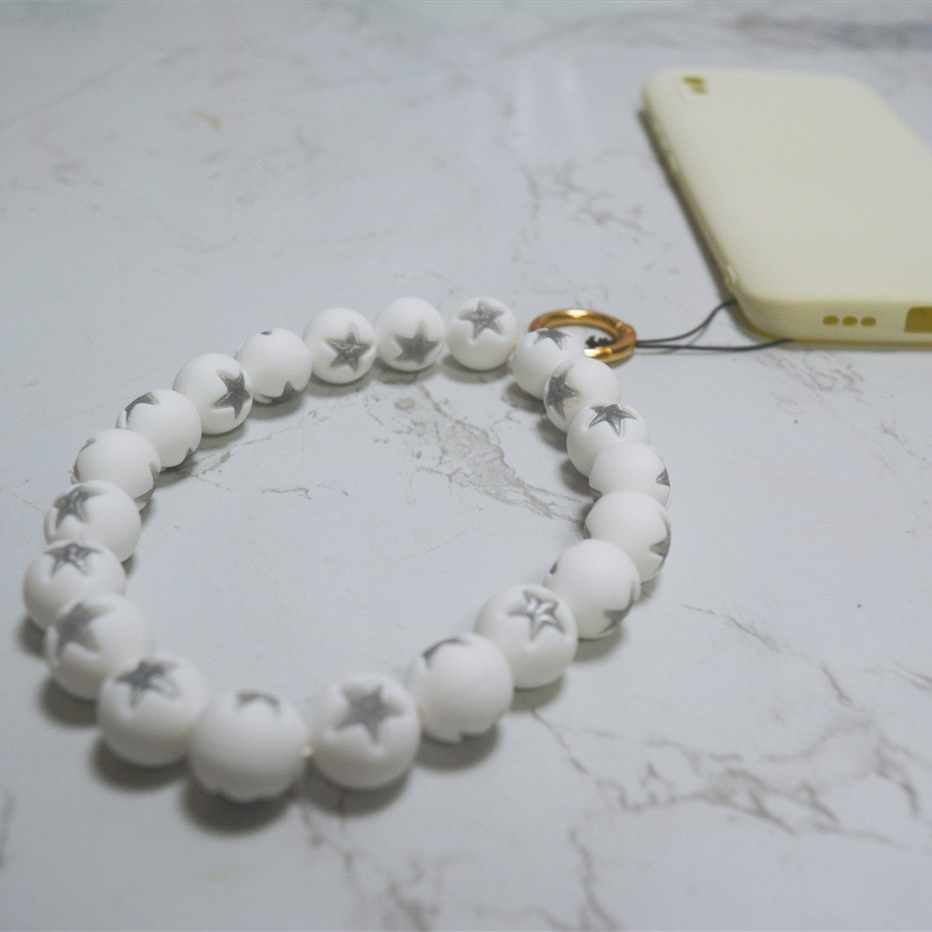 White mobile phone strap Silicone chain wrist strap phone case phone case strap Silicone bag chain for Girl and Boy
