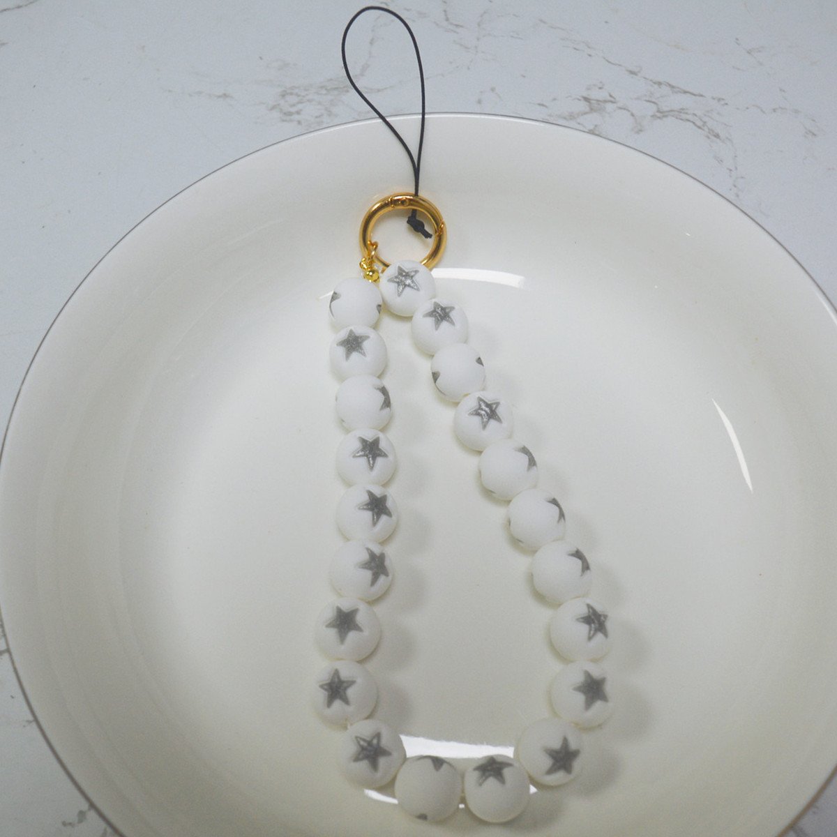 White mobile phone strap Silicone chain wrist strap phone case phone case strap Silicone bag chain for Girl and Boy