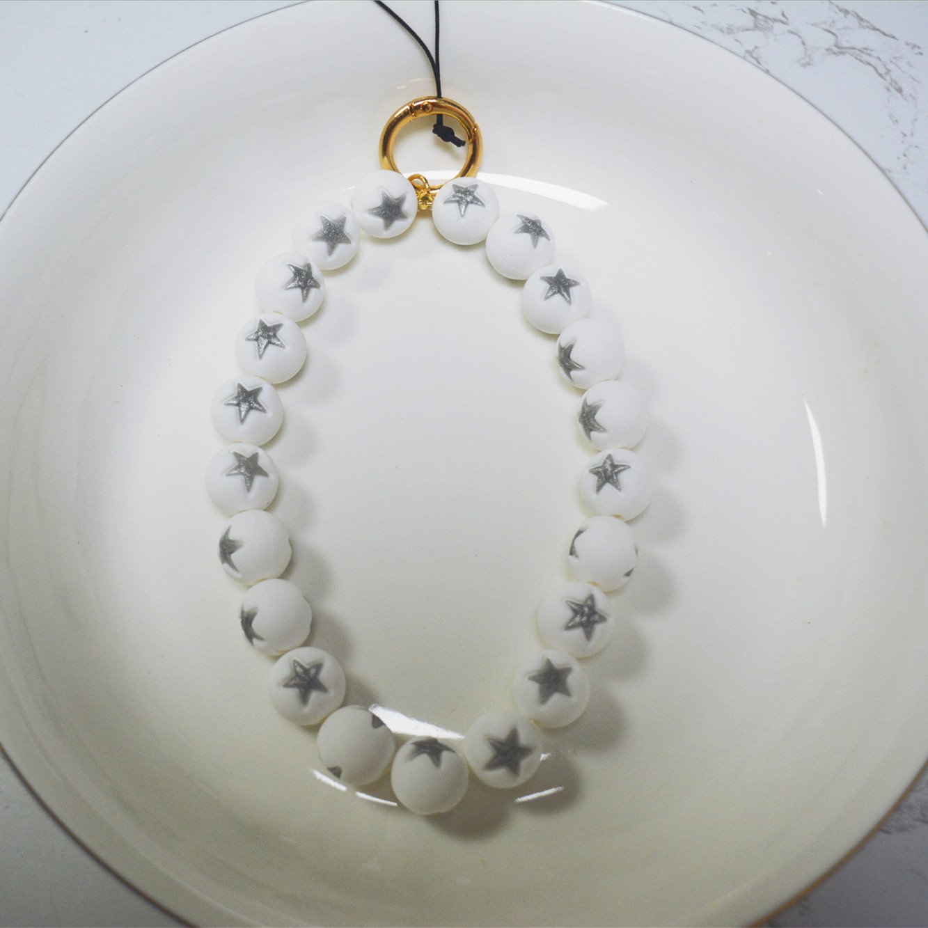 White mobile phone strap Silicone chain wrist strap phone case phone case strap Silicone bag chain for Girl and Boy