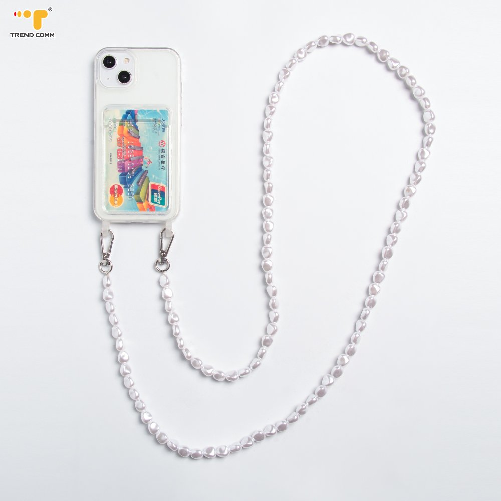Crossbody Mobile Phone Chain Camera Protection Protective Case With Card Slot Holder Bracket 13 14 Pro Max Fancy Plain Abstract