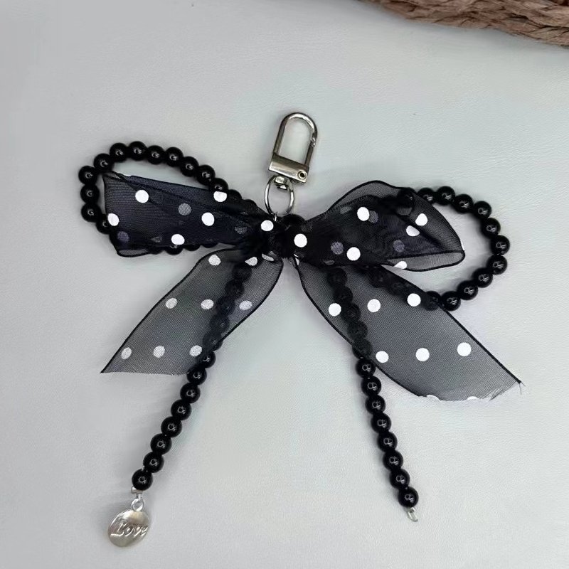 Pearl Bow Bracelet Phone Case Lanyard Portable Lanyard Anti-loss High Appearance Level New Mobile Phone Lanyard Chain